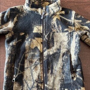 Columbia Kids Beige & Black Patterned Fleece Jacket